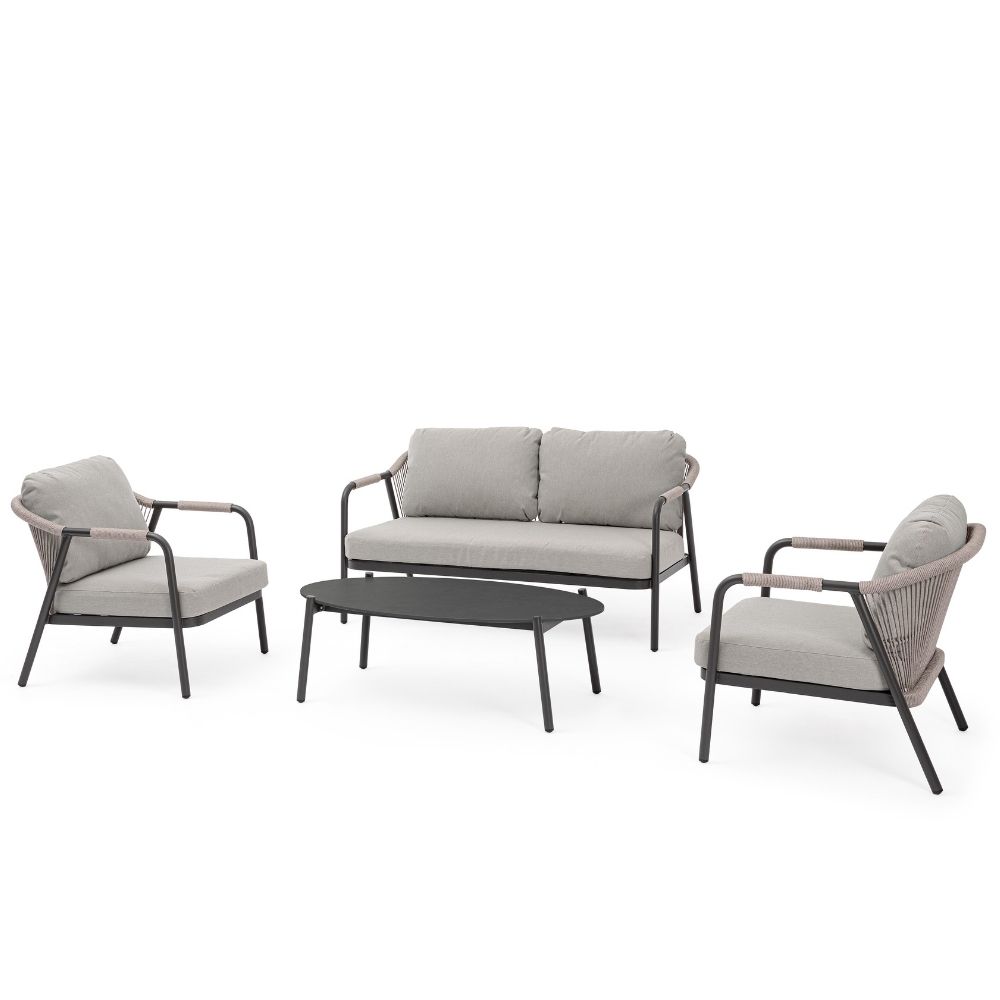 Bizzotto - Outdoor Furniture Set Miravet Khaki Set4
